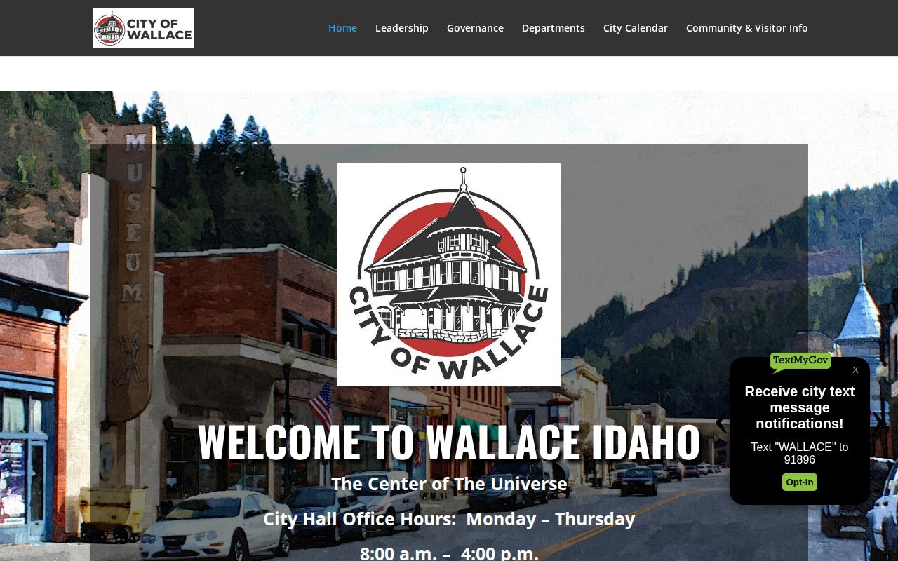 Official Wallace City Hall page for Wallace arrest record routing